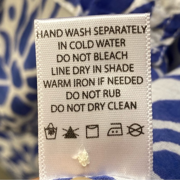 Original Roberta Roller Rabbit Dress Blue White Long Sleeve Button Down - Picture 11 of 11